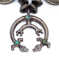 1970s Navajo Yei Naja & Peace Silver Dollar Coins Mercury Dime Bead Necklace