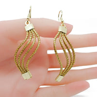 Eco-Friendly Handcrafted Golden Grass Recycle Turquoise Bead Necklace & Earrings Set