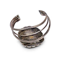 GILBERT DAMON Navajo Carico Lake Turquoise Sterling Silver Cuff Bracelet
