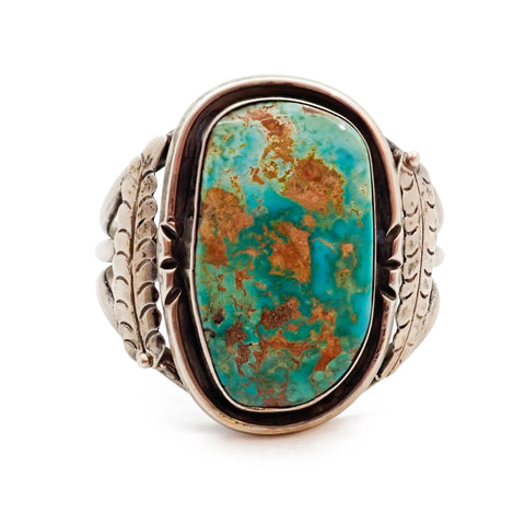 Vintage Native American Navajo Royston Turquoise Sterling Silver Cuff Bracelet